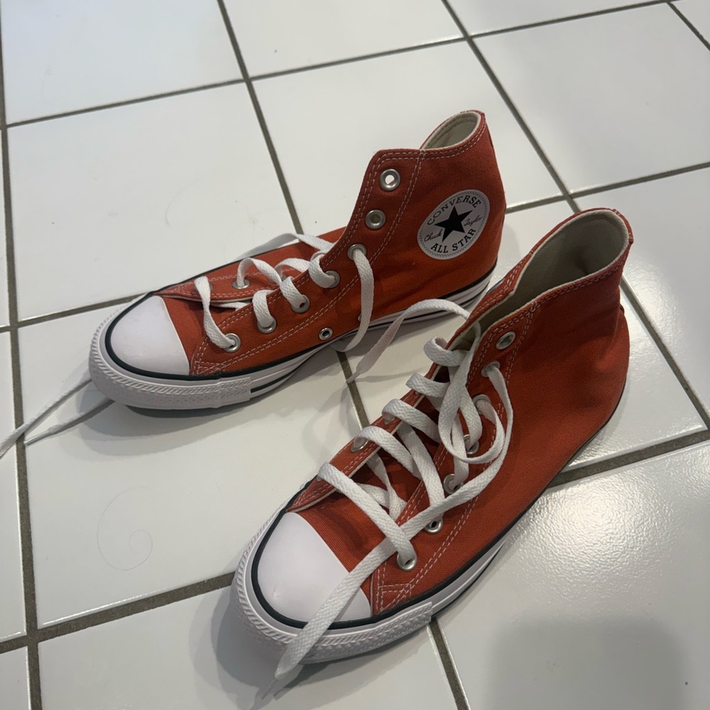 Converse All Star Burnt Orange High-Top Sneakers Womens 8 - Picture 2 of 7